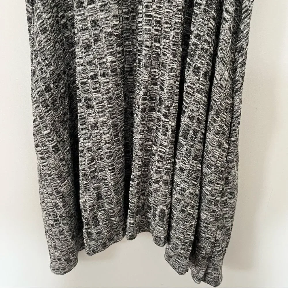 Maeve Anthropologie Emerson Swing Dress Gray Space Dye Knit Pockets Mock Neck S - Picture 9 of 14